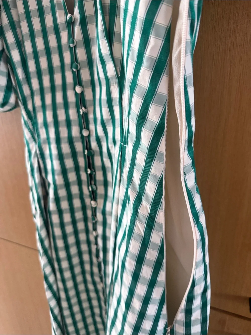 English Laundry GINGHAM CHECK MIDI DRESS Color Green Womens size XSmall